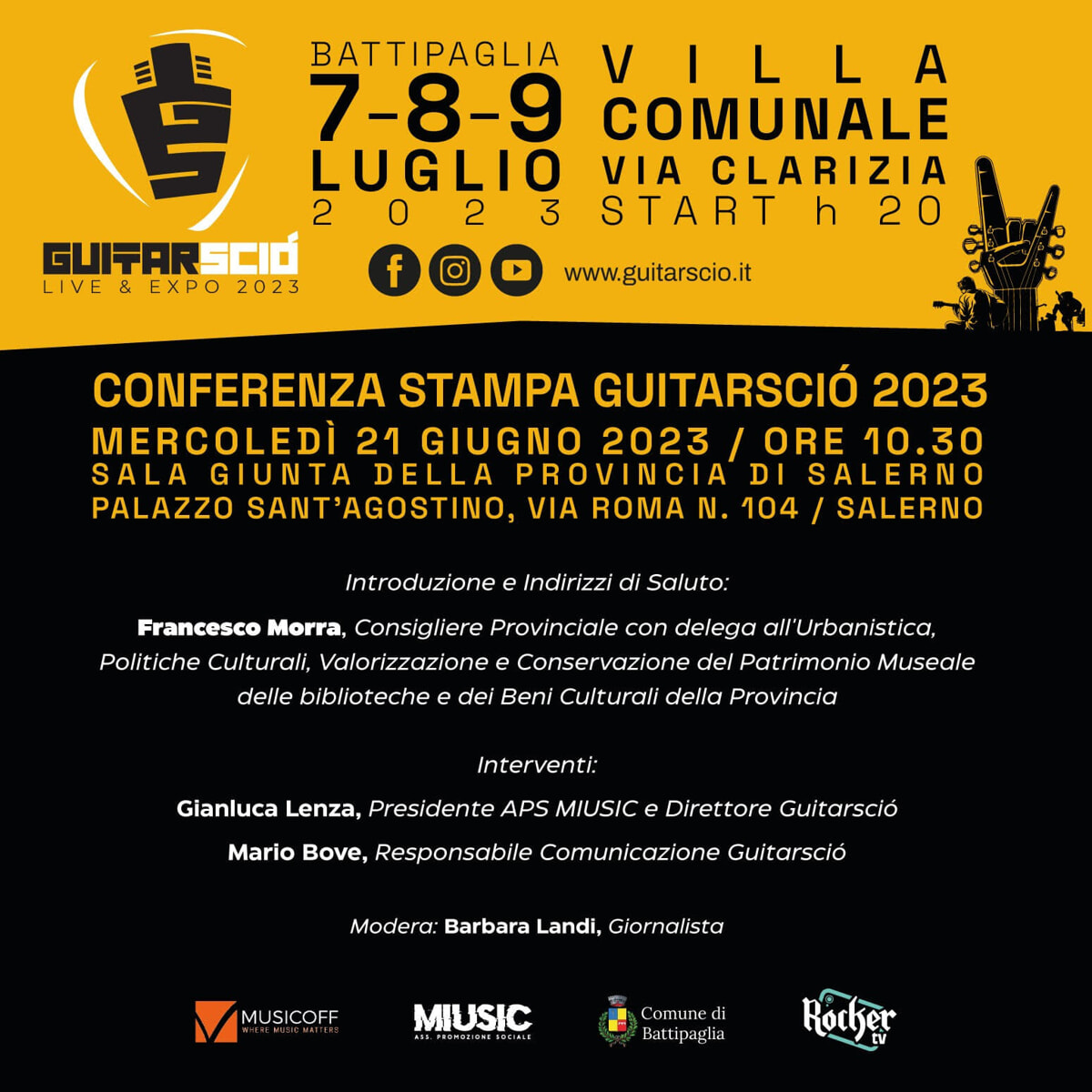 Il Festival della Chitarra tra concerti ed esposizioni: la presentazione della Provincia di Salerno