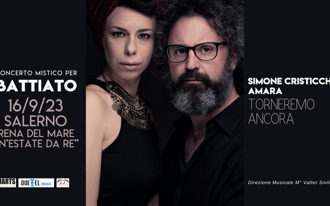 Simone Cristicchi e Amara, concerto mistico per battiato il 16 settembre all’Arena del Mare