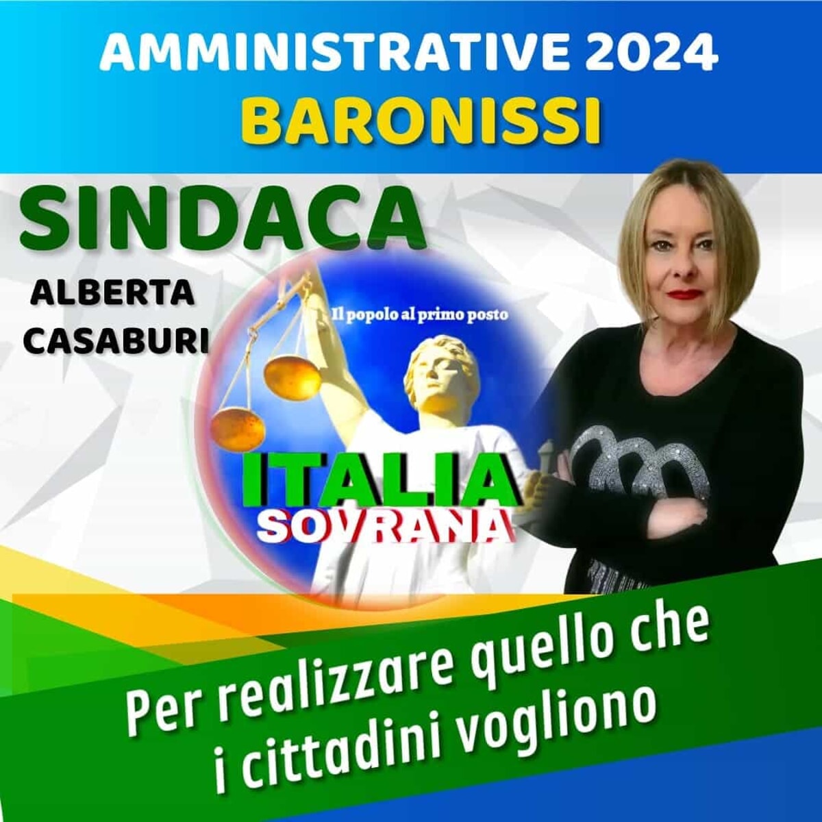 Elezioni comunali a Baronissi: Alberta Casaburi (Italia Sovrana) si candida a sindaco