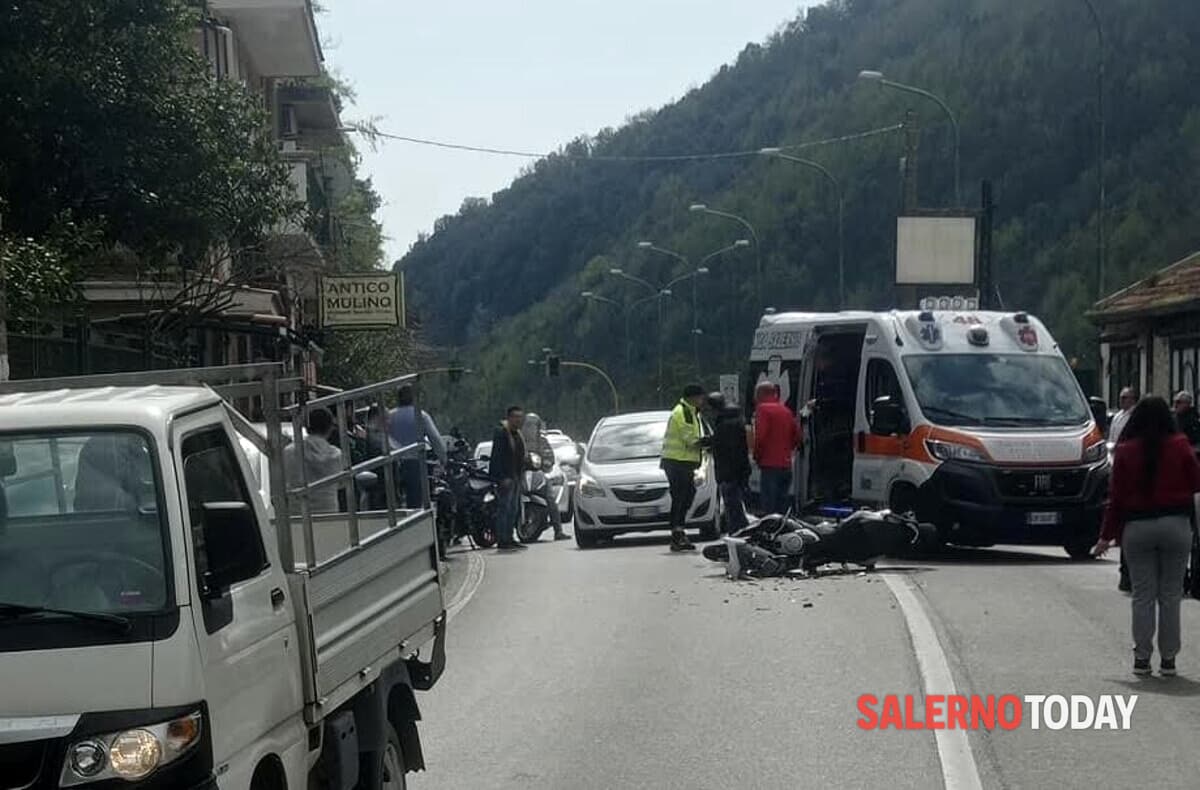 Incidente tra auto e moto a Vietri: grave un uomo