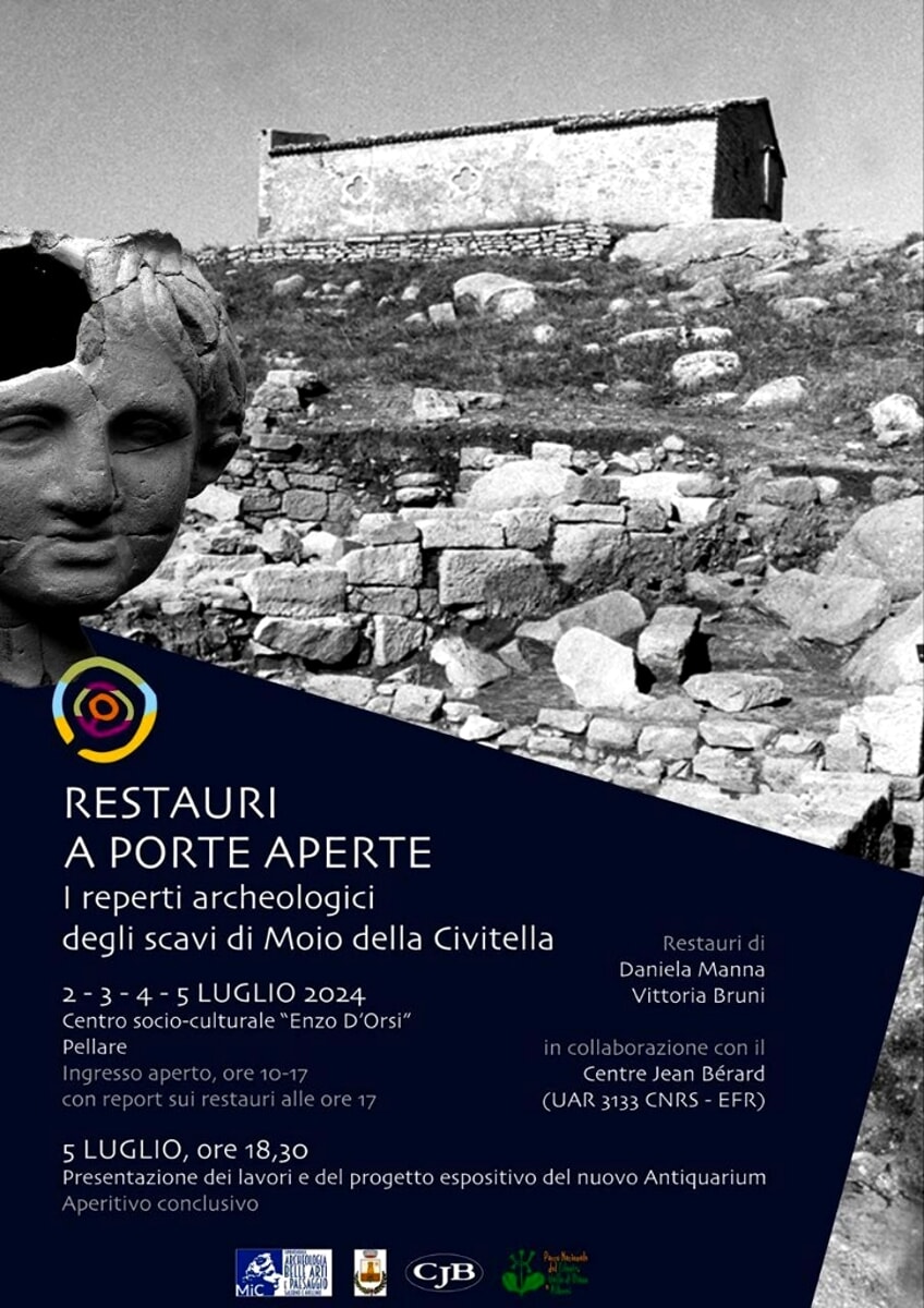 2-5 luglio: “Restauri a porte aperte” dei reperti archeologici degli scavi di Moio della Civitella