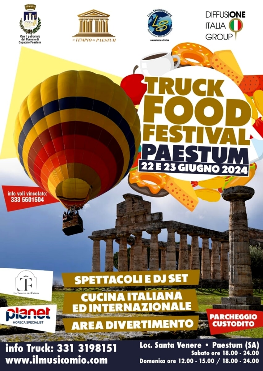 Prima edizione del Truck food festival al parco delle Mongolfiere di Paestum