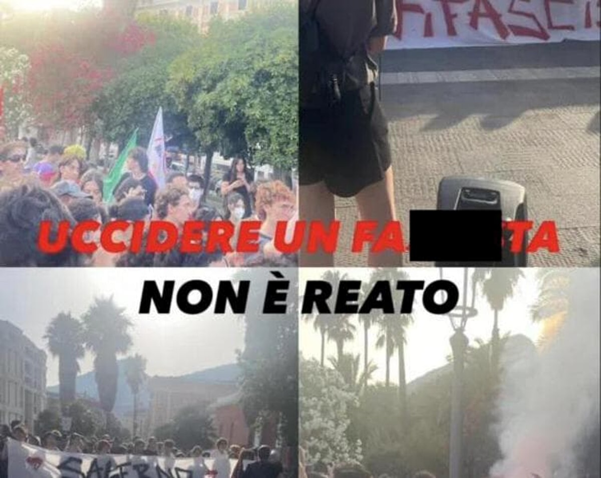 “Uccidere un fascista non è reato”, reel dell’UdS cancellato ma è polemica a Salerno